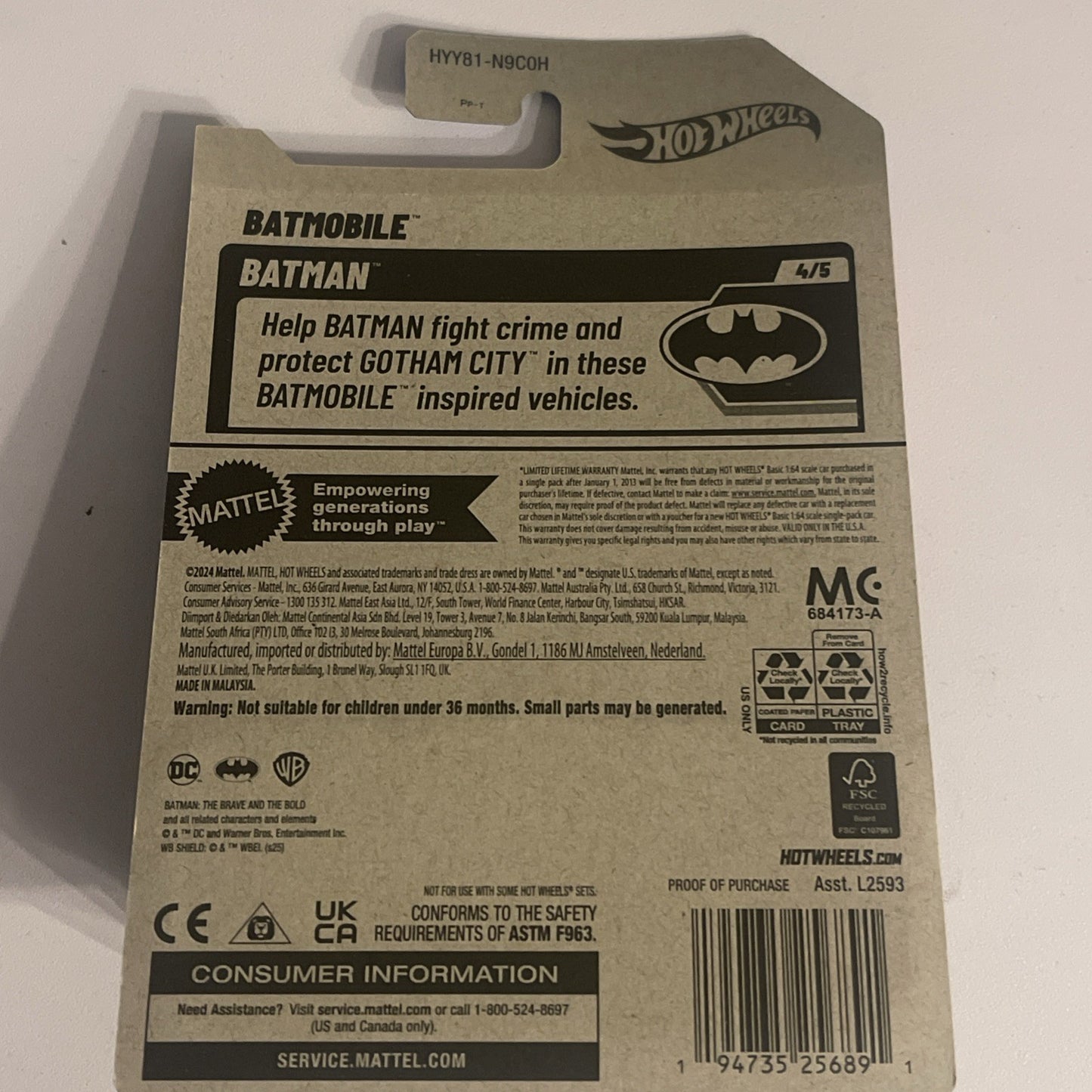 2024 Hot Wheels Batmobile 145/250