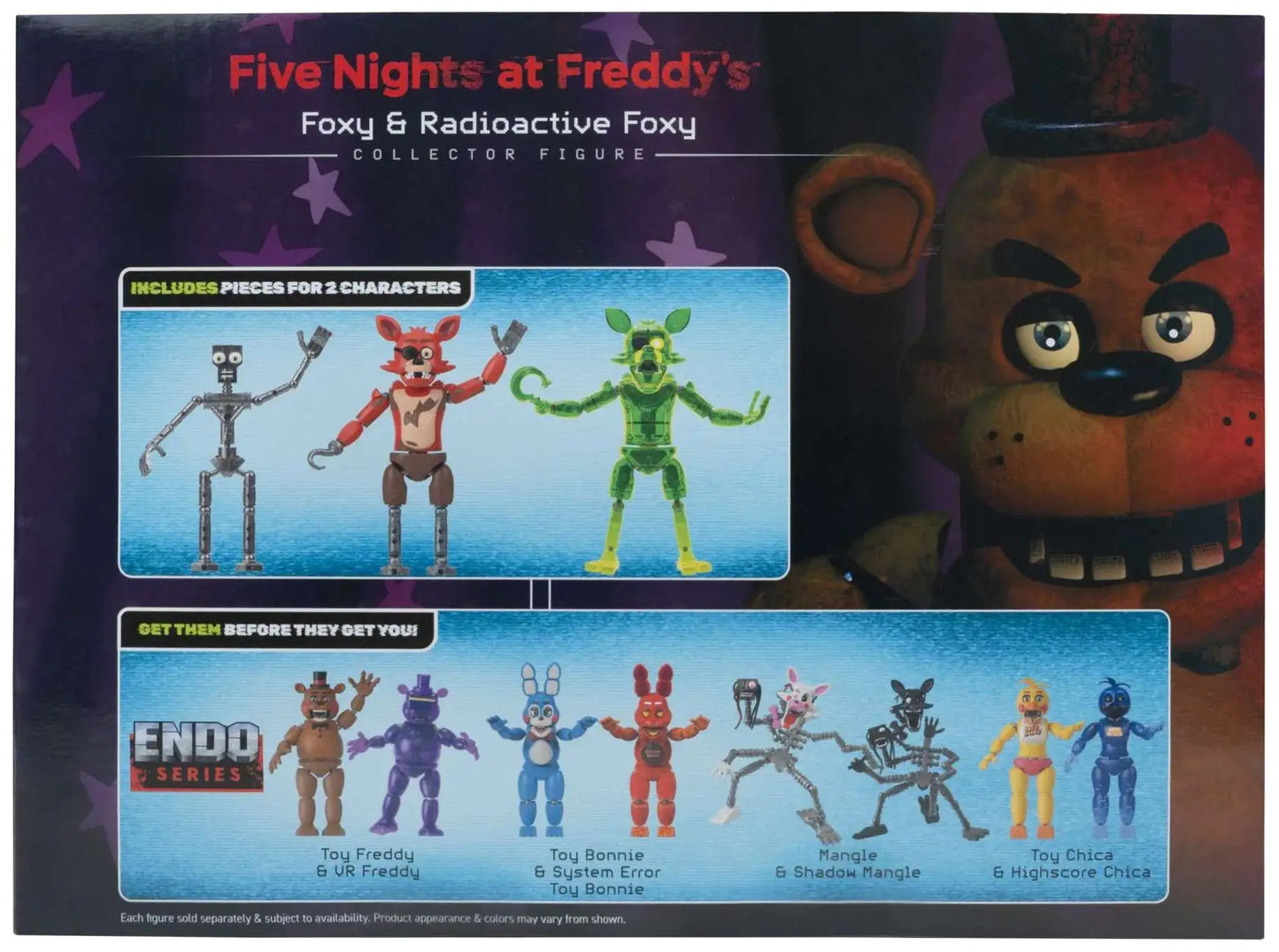Five Nights at Freddy's Endo Series Classic Foxy & Radioactive Foxy Action Figure