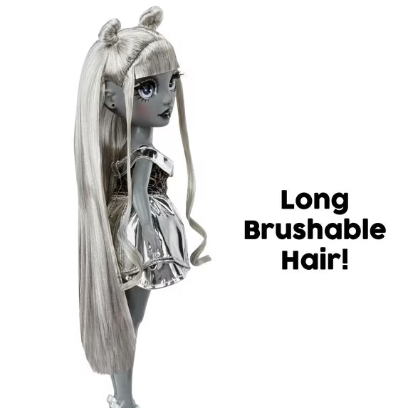 Rainbow High Shadow High Luna Madison | Grayscale 11" Fashion Doll with Grey Hair, Metallic Outfit & Handbag