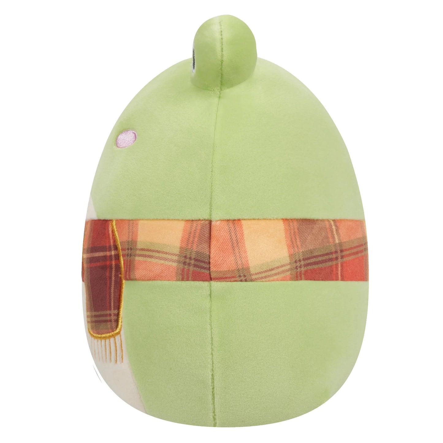 Squishmallows Official 7.5 inch Wendy the Green Frog with Plaid Scarf - Child's Ultra Soft Plush Toy