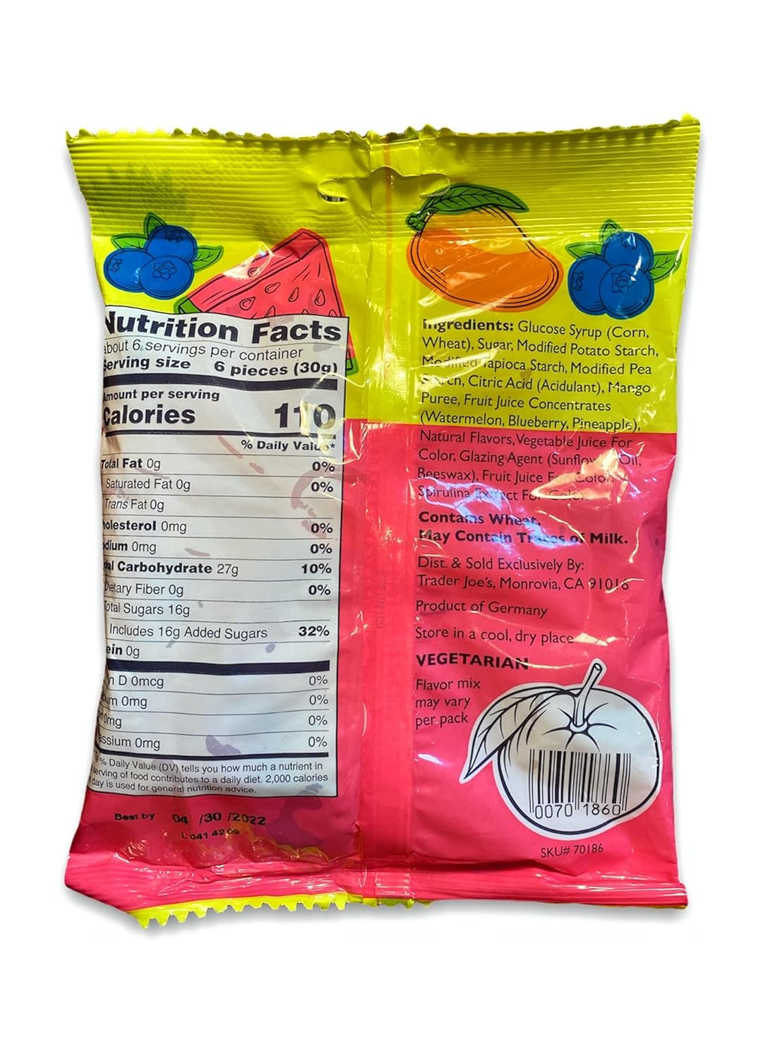 Trader Joe's Fruity Gummy Candies | 2 Pack