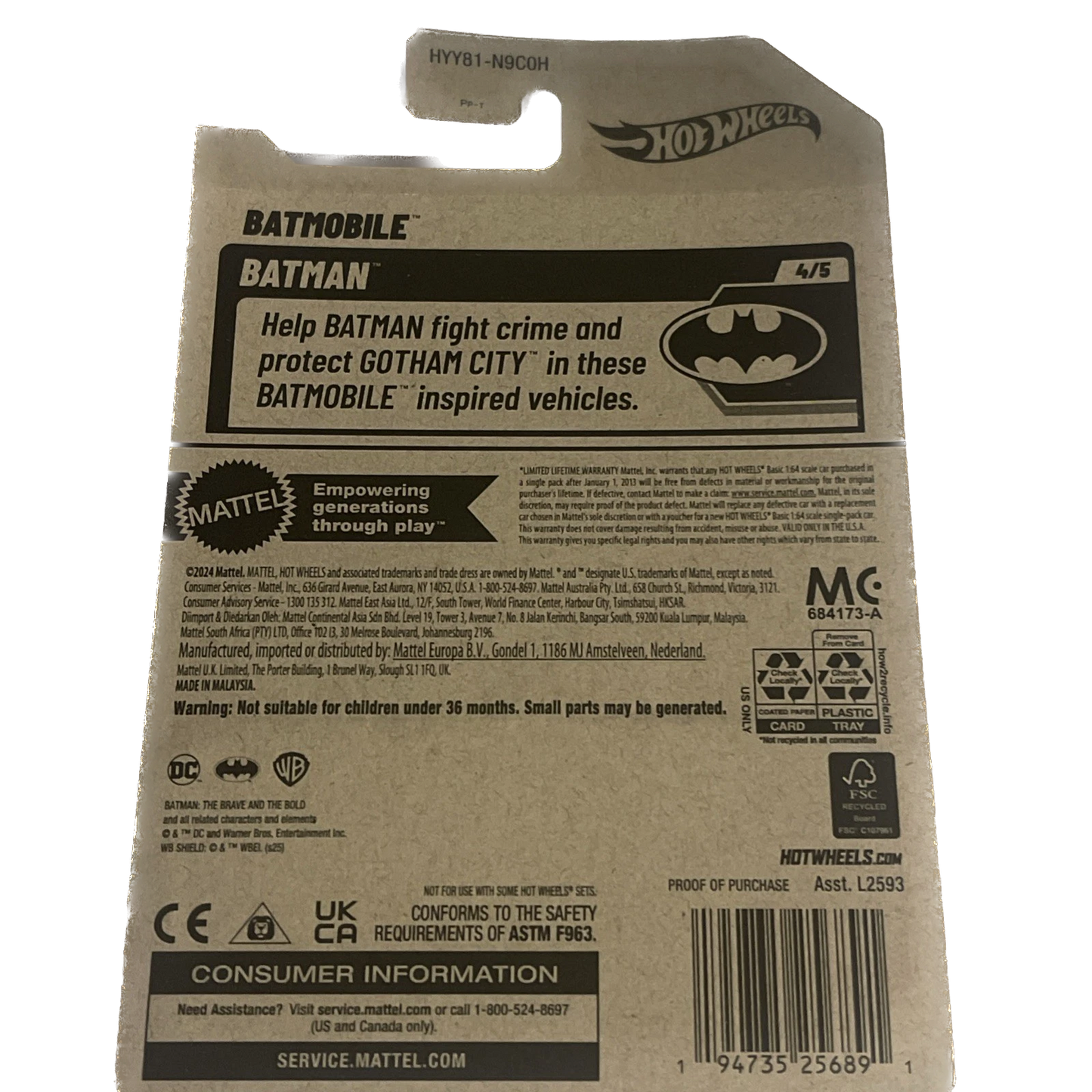 2024 Hot Wheels Batmobile 145/250