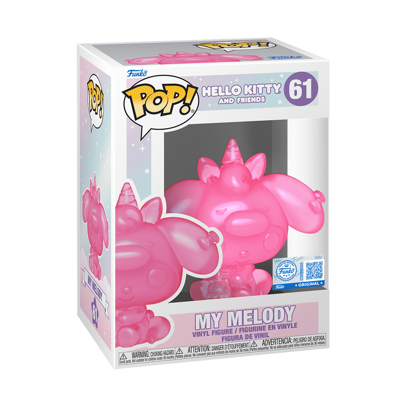 Funko Pop! vinyl figure packaging with pink character and branding on a white background