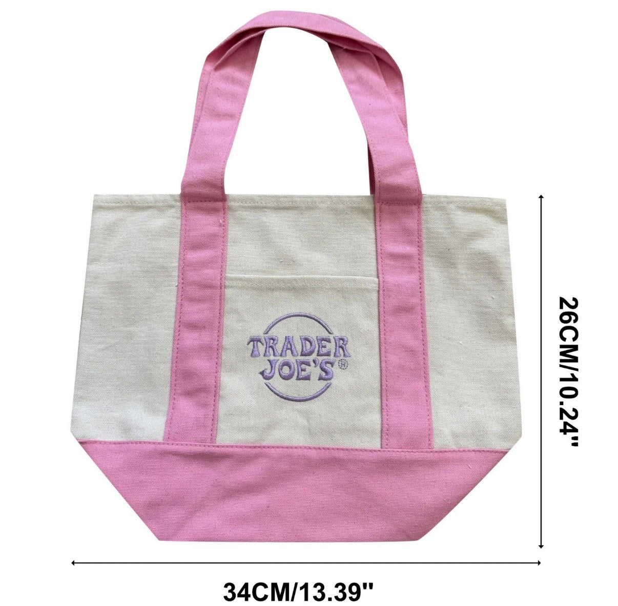 Trader Joe's Pink Pastel Mini Tote Bag