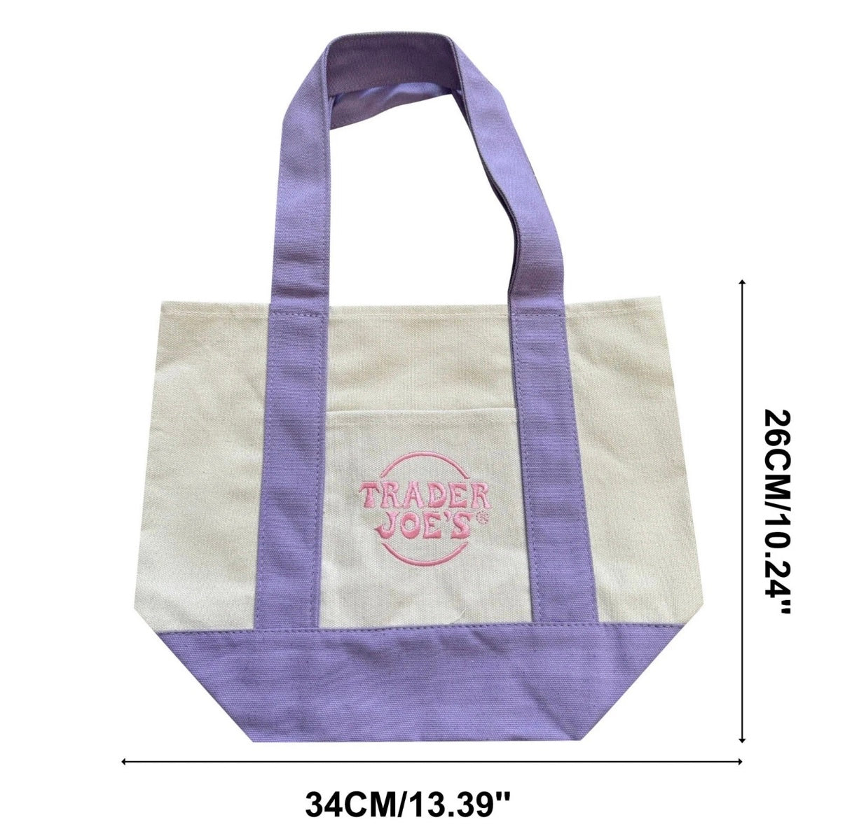 Trader Joe's Purple Pastel Mini Tote Bag