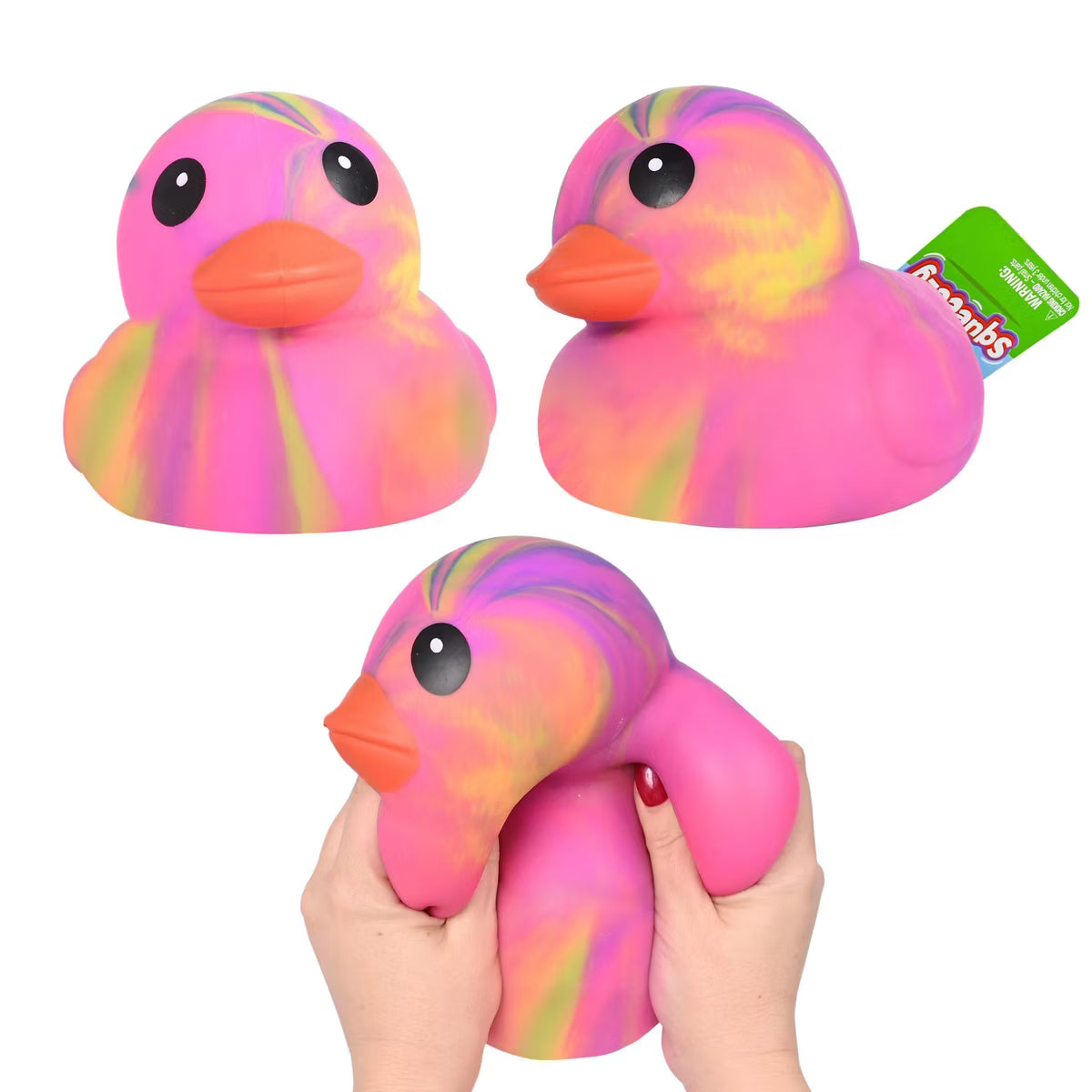 Squeeezy | Viral Squishy Duck | Anxiety Relief | Squeezeable | Tie/Die Colors Vary