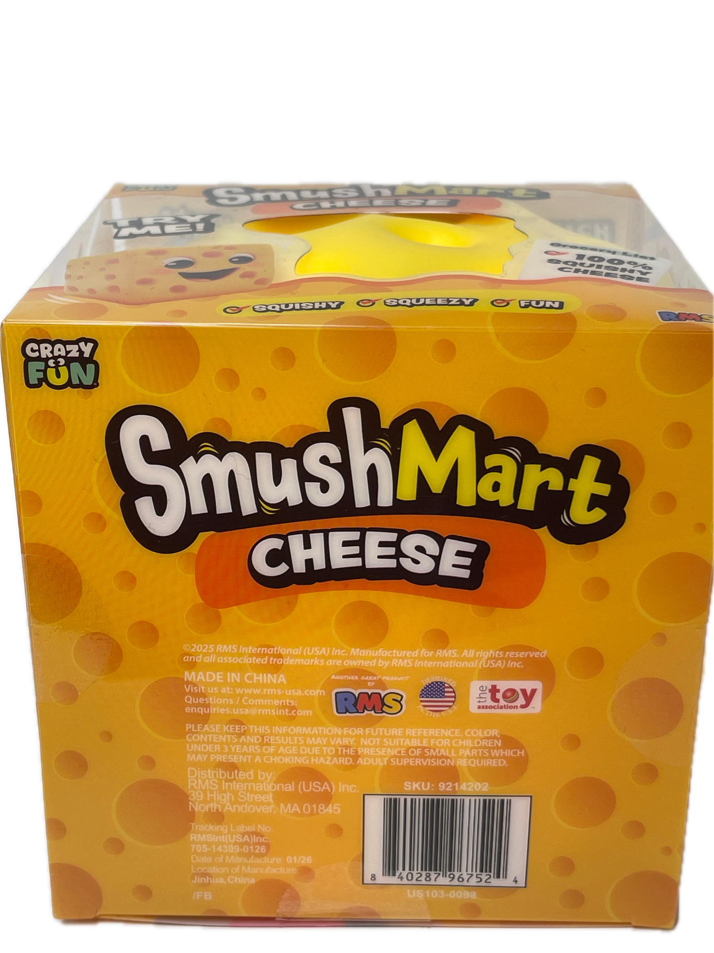 Crazy Fun Smush Mart Cheese Squishy Scented