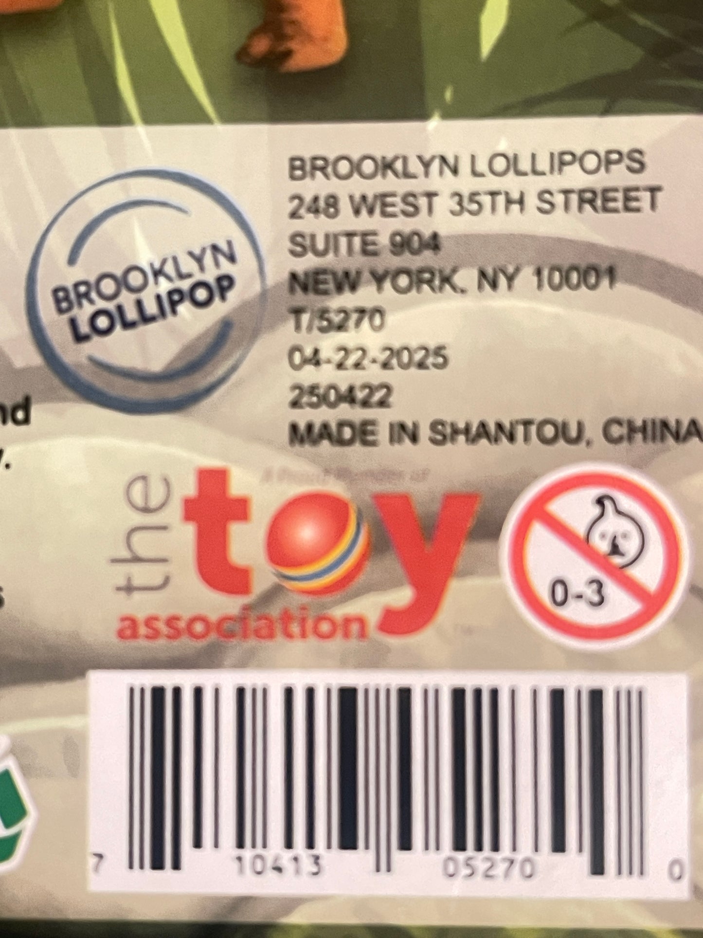 Wild Wild World Dinosaur Series Brooklyn Lollipops - Dinosaur Action Figure Set