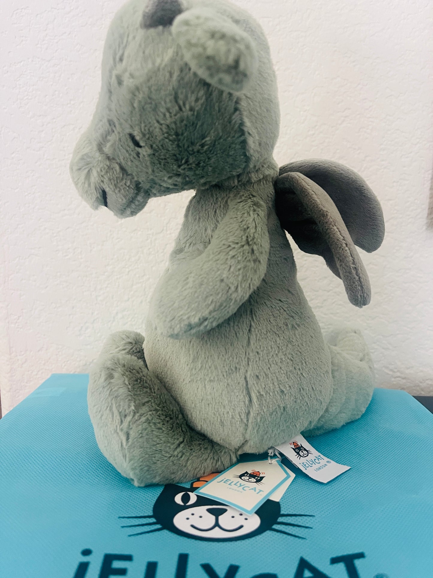Jellycat Bashful Dragon Plush Toy with Dust Cover - Soft & Cuddly Stuffed Animal