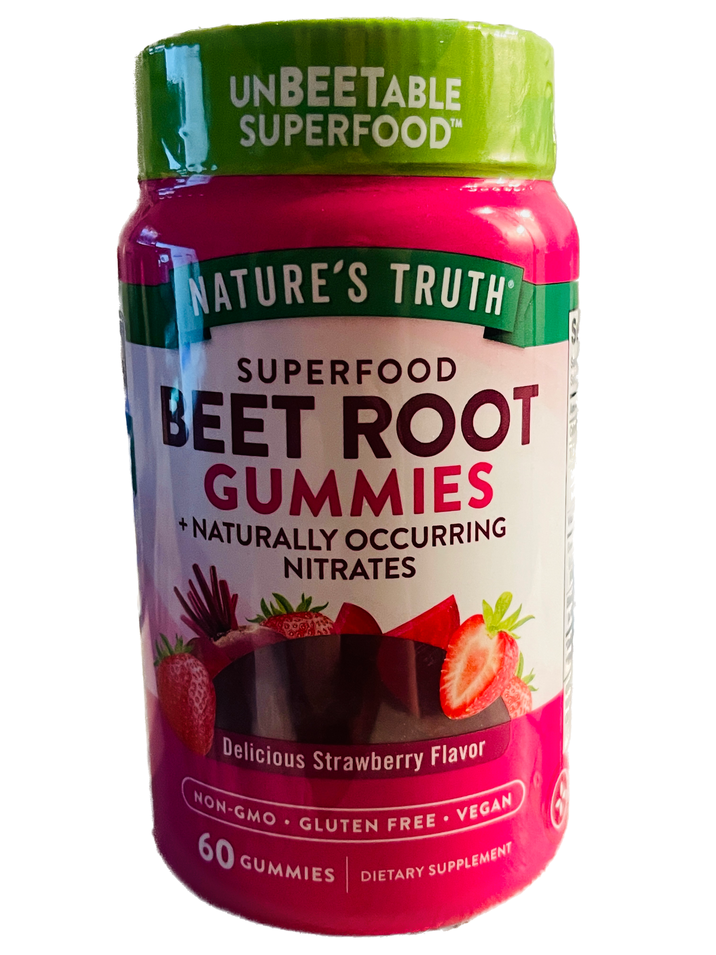 Nature's Truth Superfood Beet Root Gummies - 60 Gummies Per Bottle | 2 Bottles