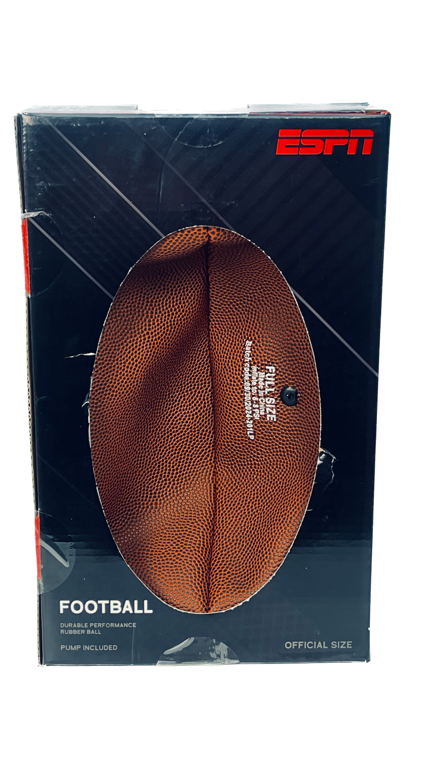 ESPN Football | Durable Performance Rubber Ball | Full Size
