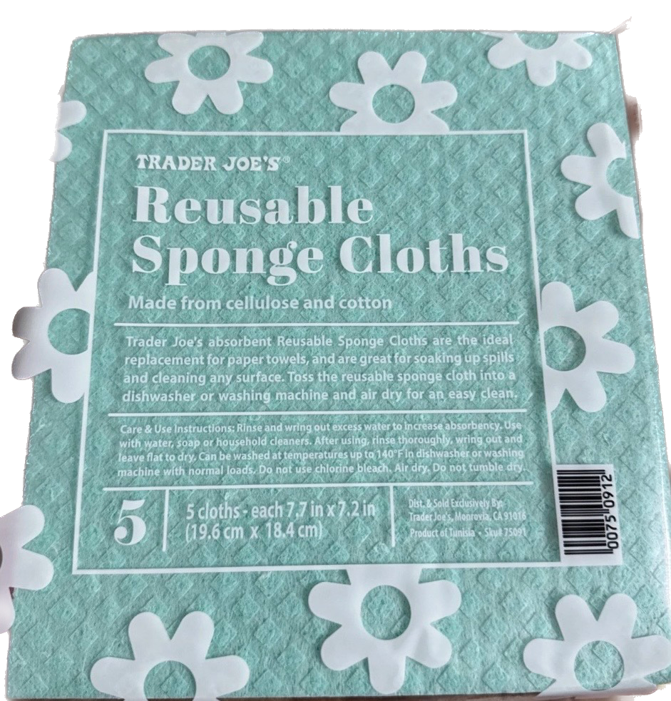 Reusable Sponge Cloths | 2 Packs |4 Sponges Per Pack