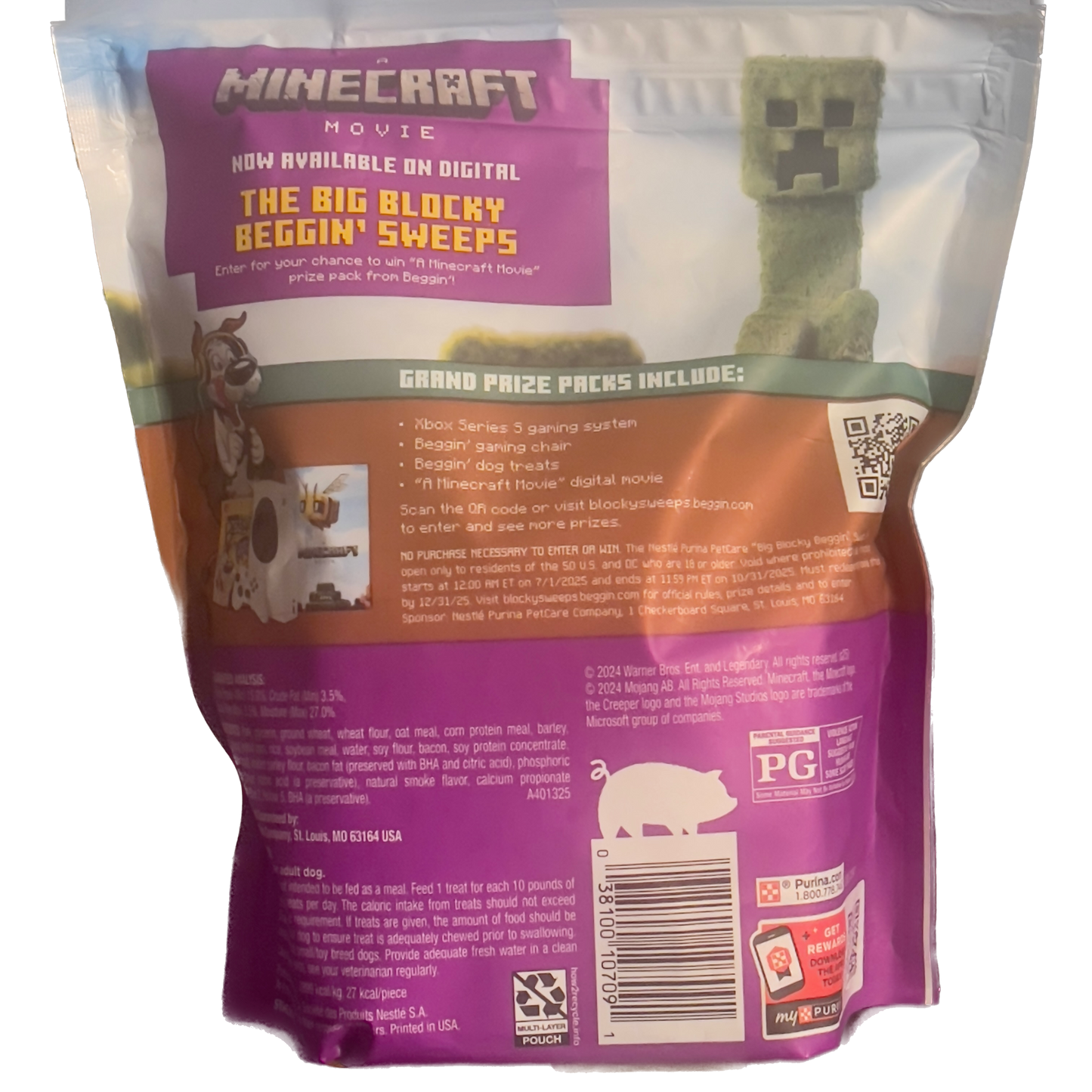 Purina Beggin’ Blocks - Dog Treats With Real Bacon, 25 oz.