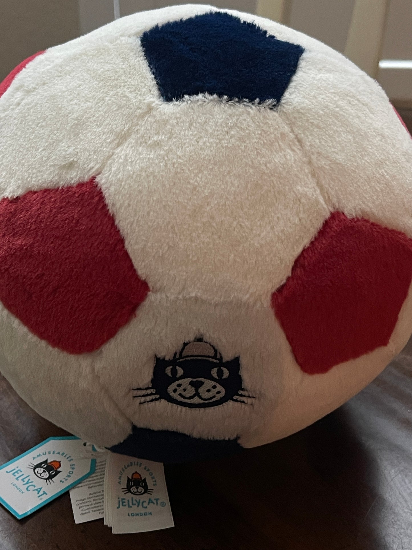Jellycat Amuseables USA Soccer Ball Plush