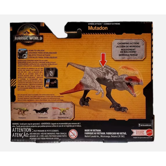 Mattel | Jurassic World Strike Attack | Mutadon | Dinosaur Figure