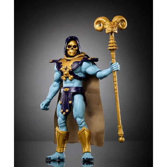Masters of the Universe | Skeletor Action Figure | 5.5 Inch Posable with Cape | Alcala Face