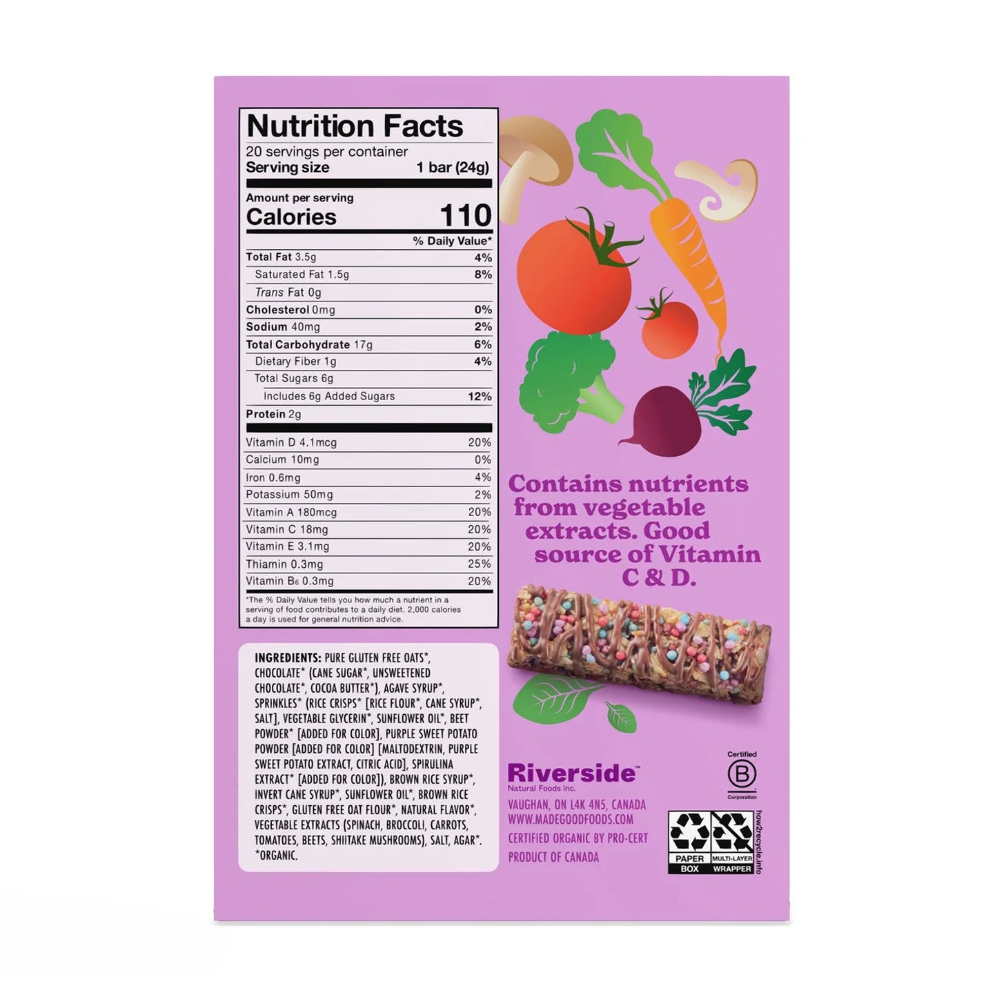 Made Good Birthday Cake Chocolate Drizzled Granola Bars 20 Pack