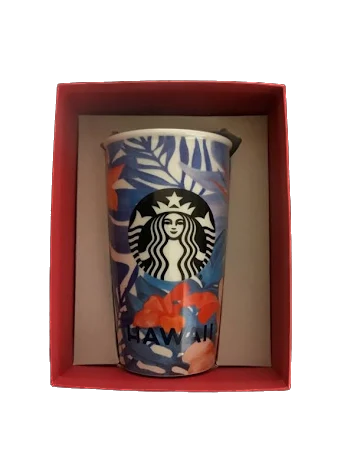 Starbucks 2015 Hawaii Hibiscus Flower Dot Collection Tumbler