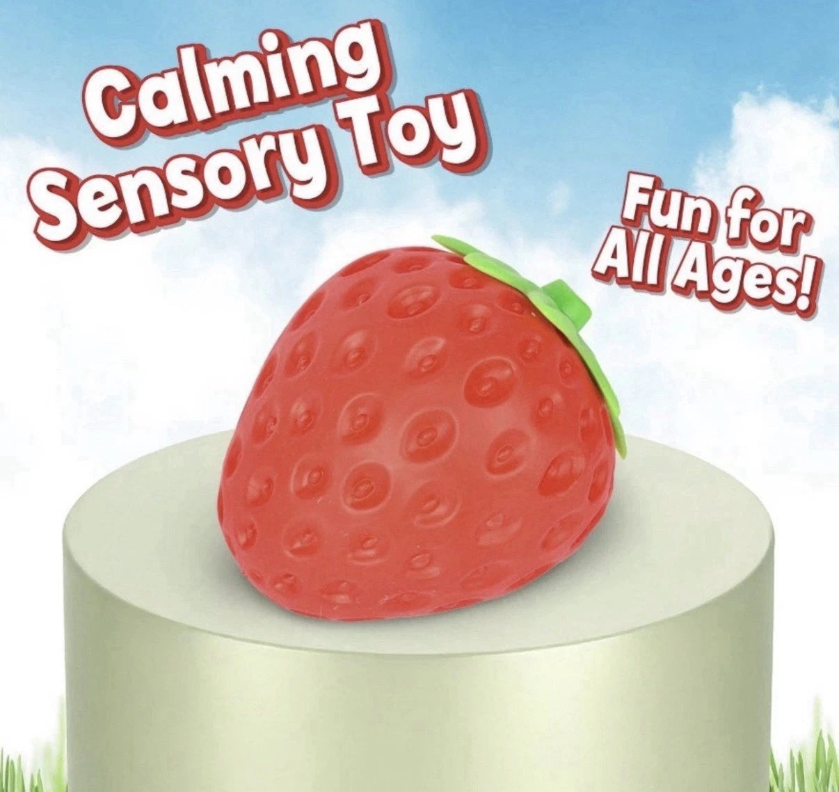 Squeeeeze Strawberry | Jumbo Squishy Stress Toy by Sunny Days