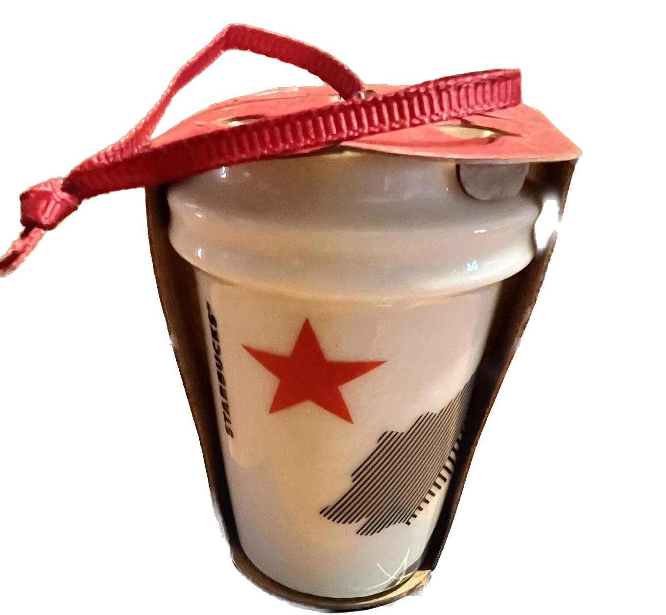 201Starbucks California State Ceramic Bear Ornament