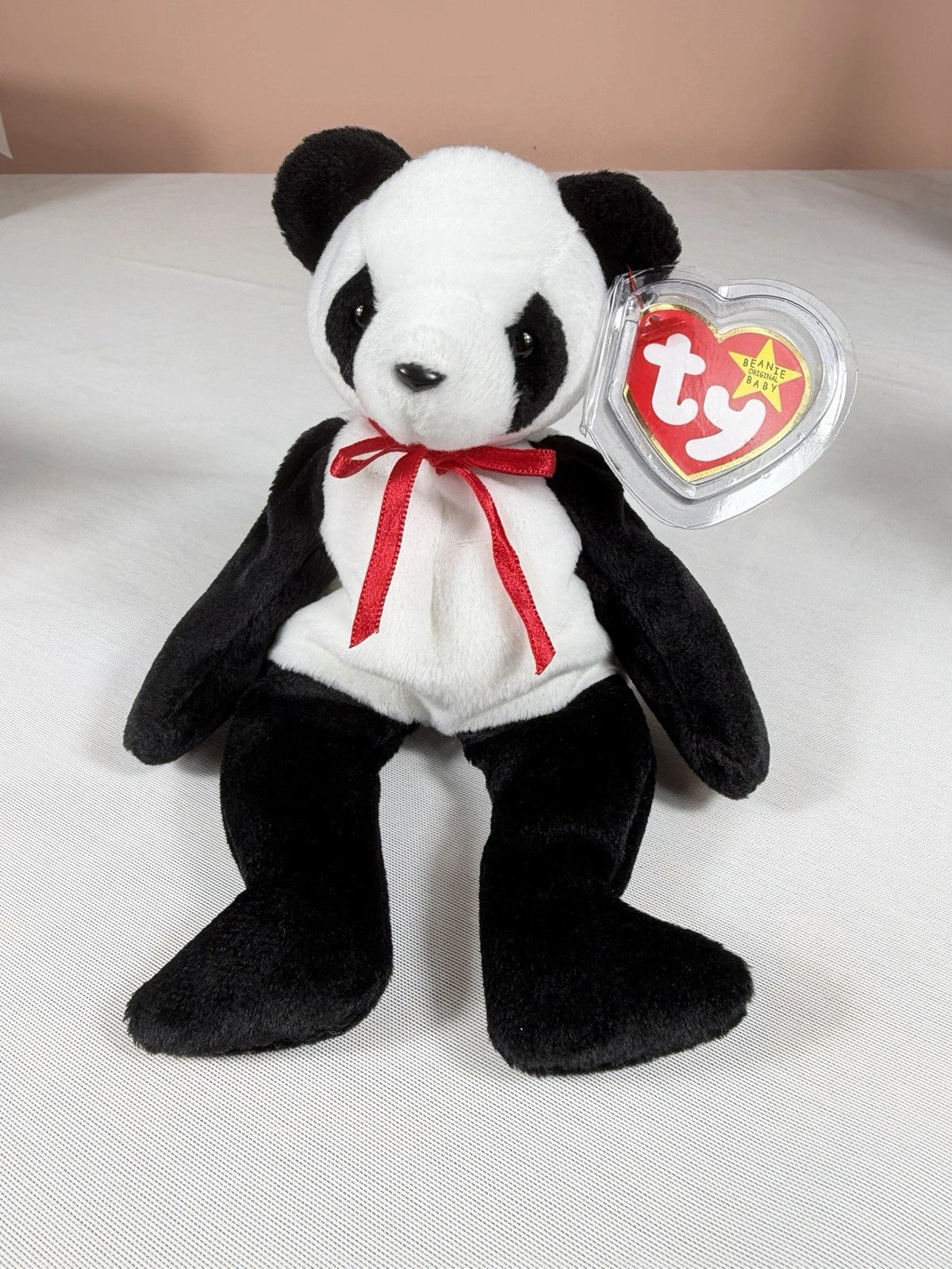 Ty Beanie Baby Fortune the Panda Bear (8") MWMT | Stuffed Animal Plush Toy
