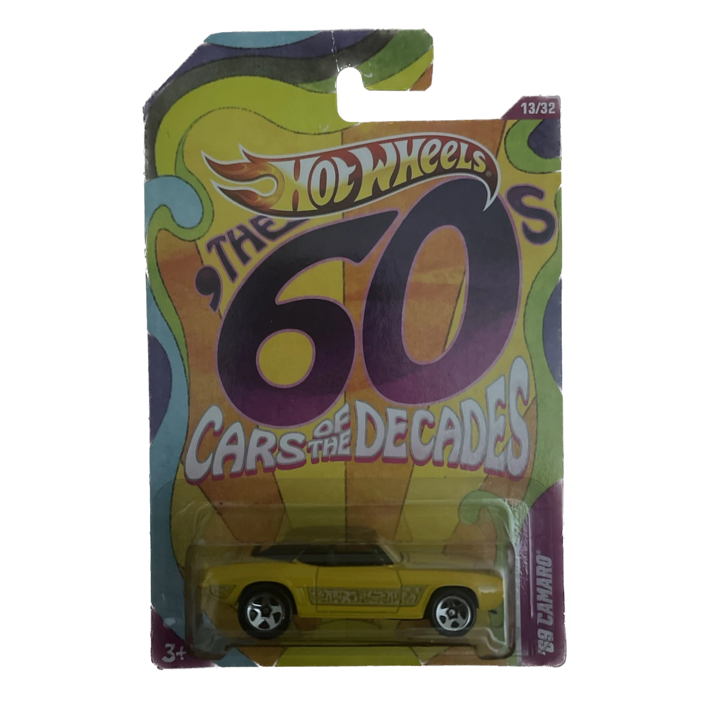 2011 Hot Wheels Cars of the Decades 13 The '60s 1969 Chevrolet '69 Camaro YELLOW