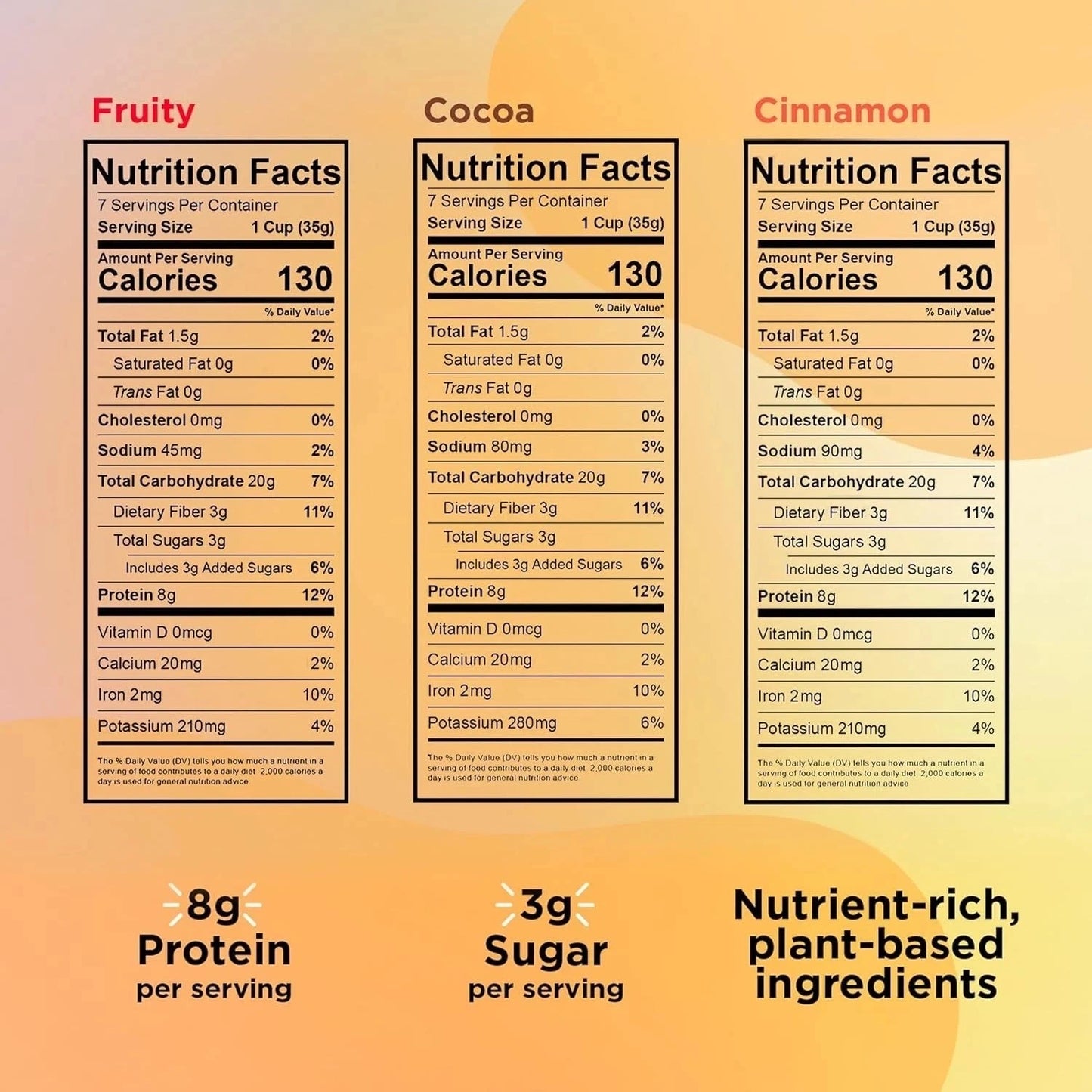Three Wishes - Plant-Based & Vegan Cereal-Multi-Flavor (3 Pack - one of each flavor)