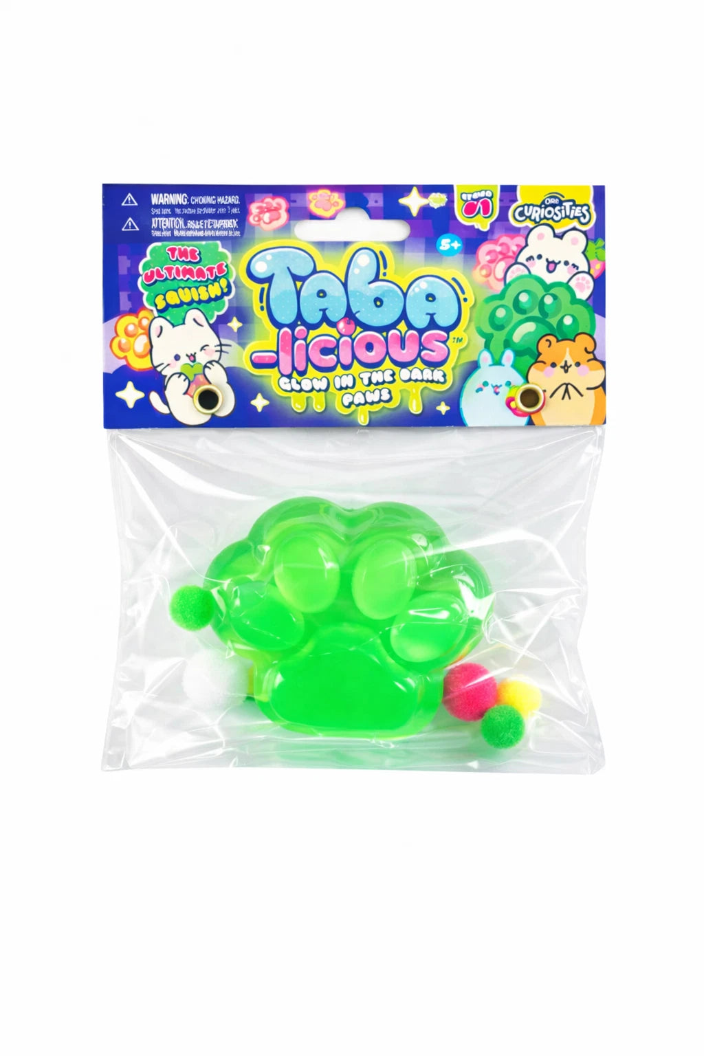 Taba-licious | Glow In The Dark Paws Sensory Fidget Toy | Choose Color