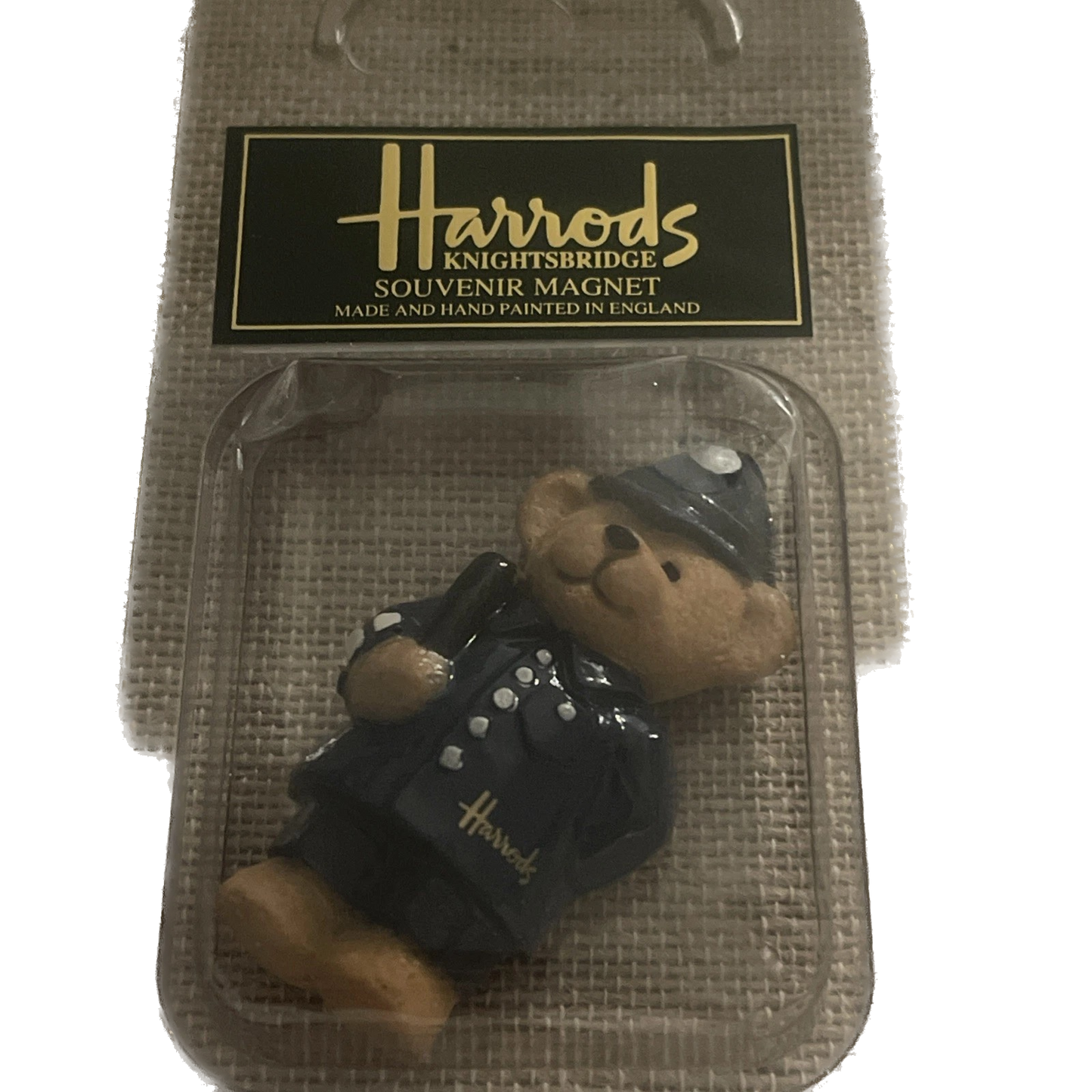 Harrods Knightsbridge Souvenir Magnet Police Teddy Bear British Cop