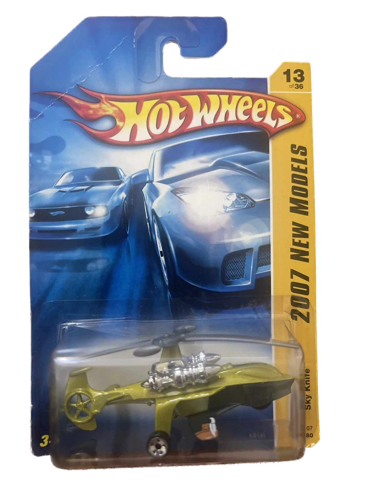 2007 New Models Hot Wheels SKY KNIFE #13 Lime Variation B6