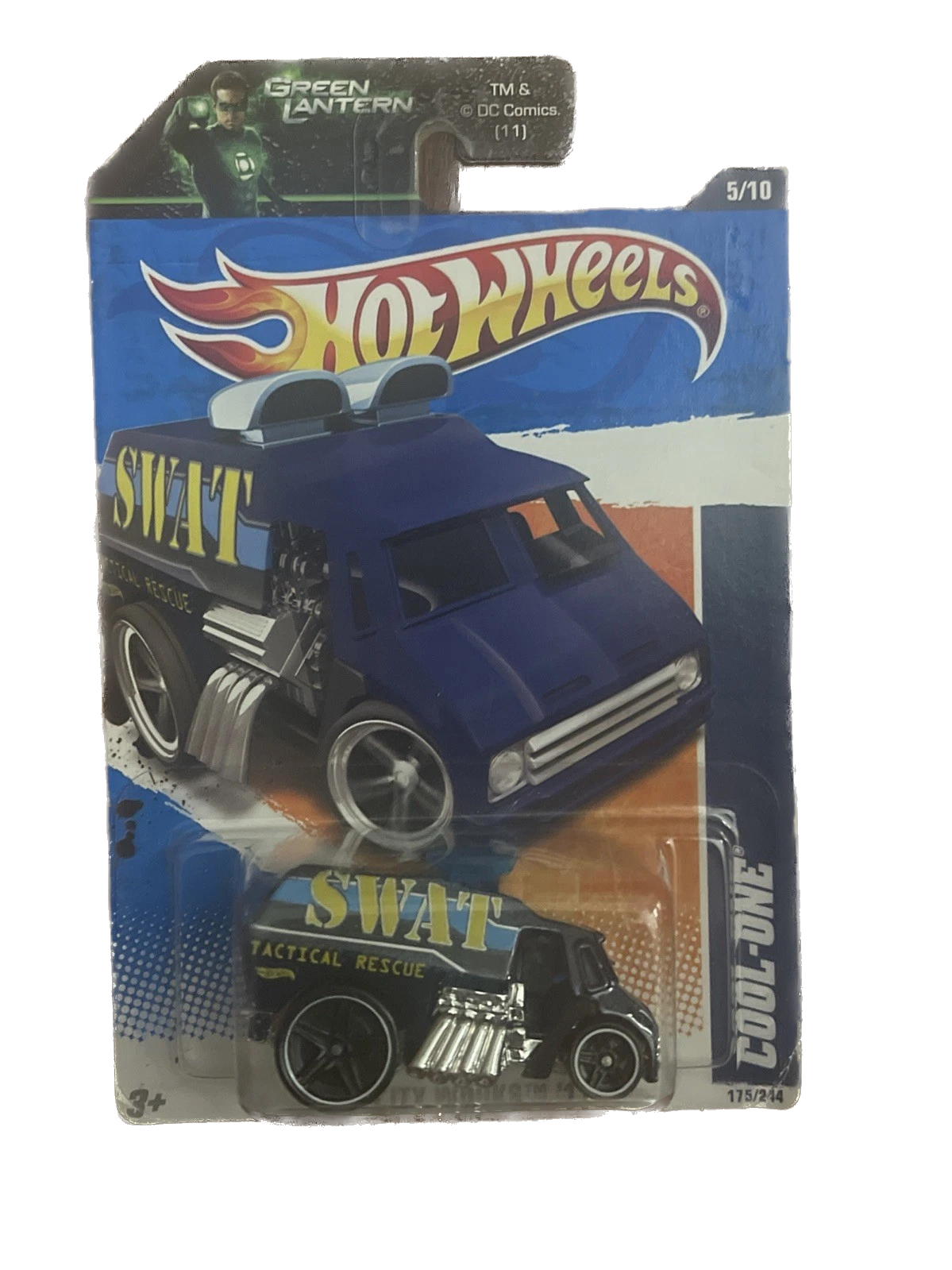 2011 Hot Wheels #175 City Works-SWAT Tactical Rescue COOL-ONE; Dark Blue