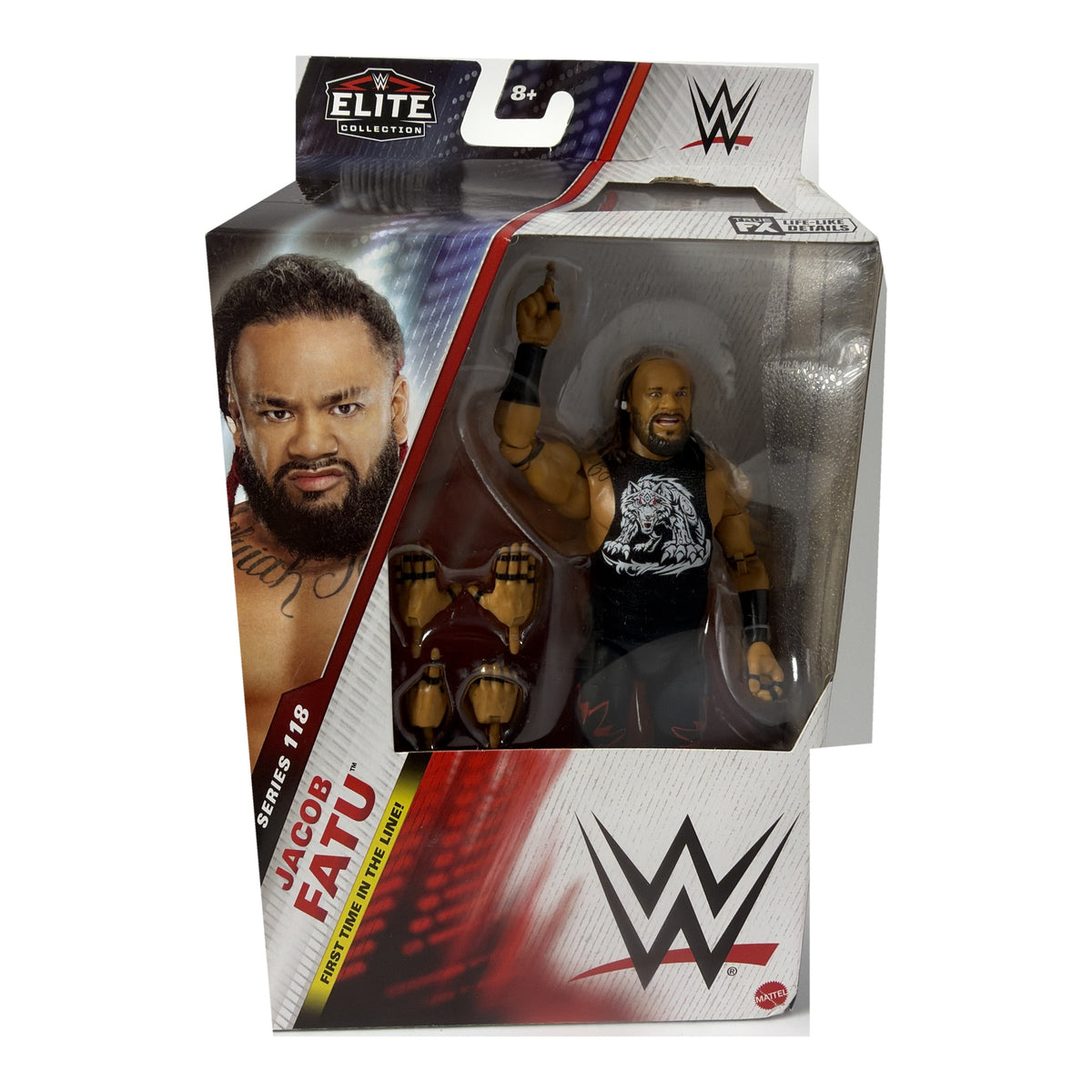 Jacob Fatu WWE Elite Series 118 figure, front of box