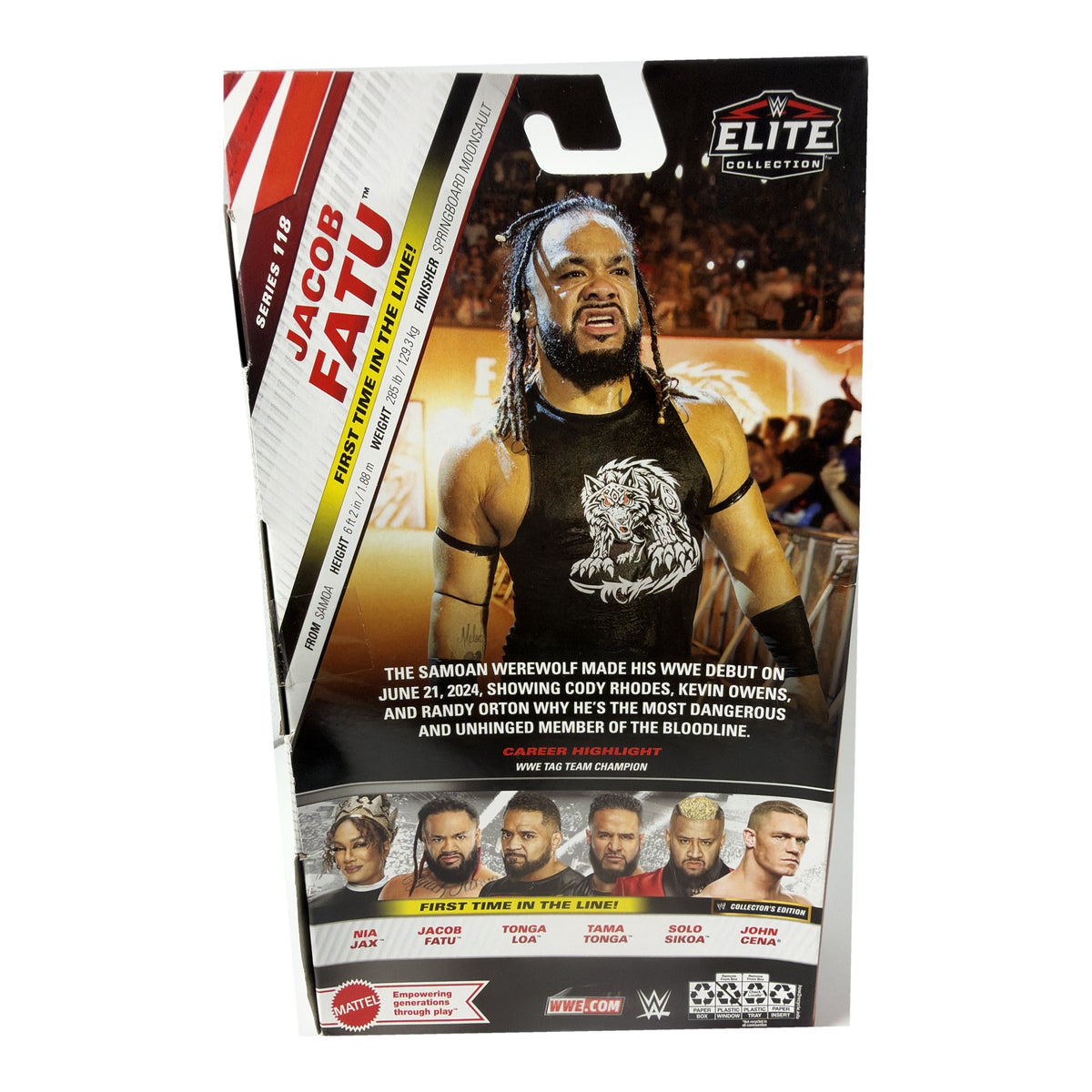 Jacob Fatu WWE Elite Series 118, back of box