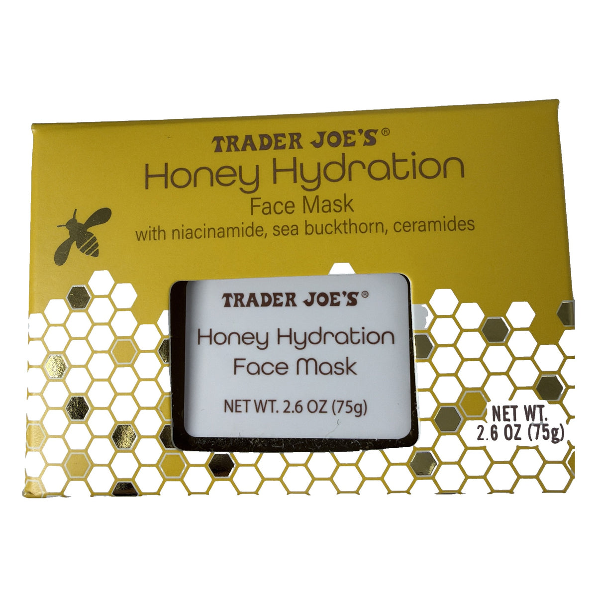 Trader Joe's | Honey Hydration Face Mask | Niacinamide, Sea Buckthorn & Ceramides | 2.6 oz