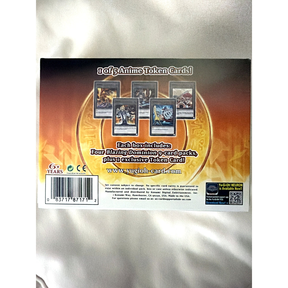 Konami | Yu-Gi-Oh! Blazing Dominion Box | 4 Packs + Exclusive Token | 1st Edition