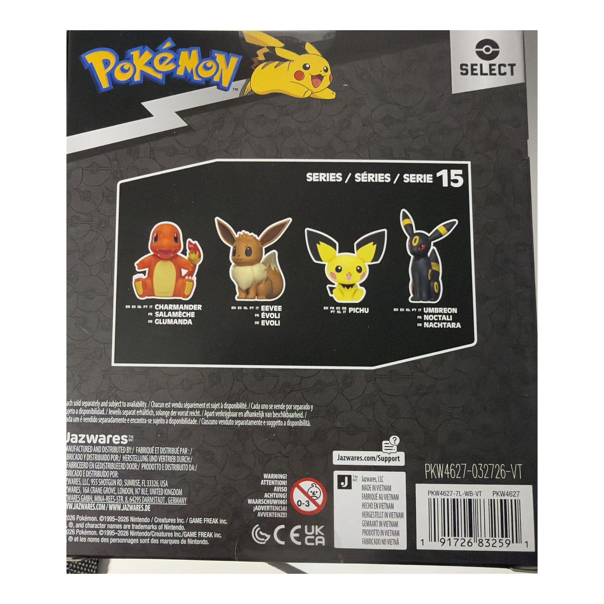 Jazwares | Pokémon Select Series 15 | Umbreon Vinyl Figure