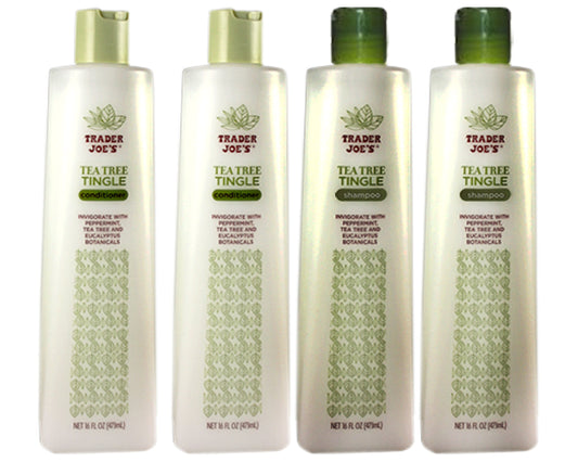 Tea Tree Tingle Moisturizing Shampoo & Conditioner 4 Pack (2 Each) - CRUELTY FREE