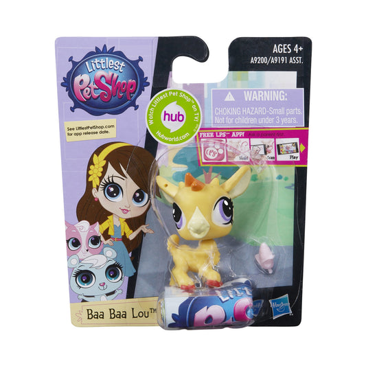 Littlest Pet Shop toy in packaging with character illustration and branding.