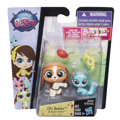 Littlest Pet Shop Pet Otis Beasley & Robin Hunter Doll