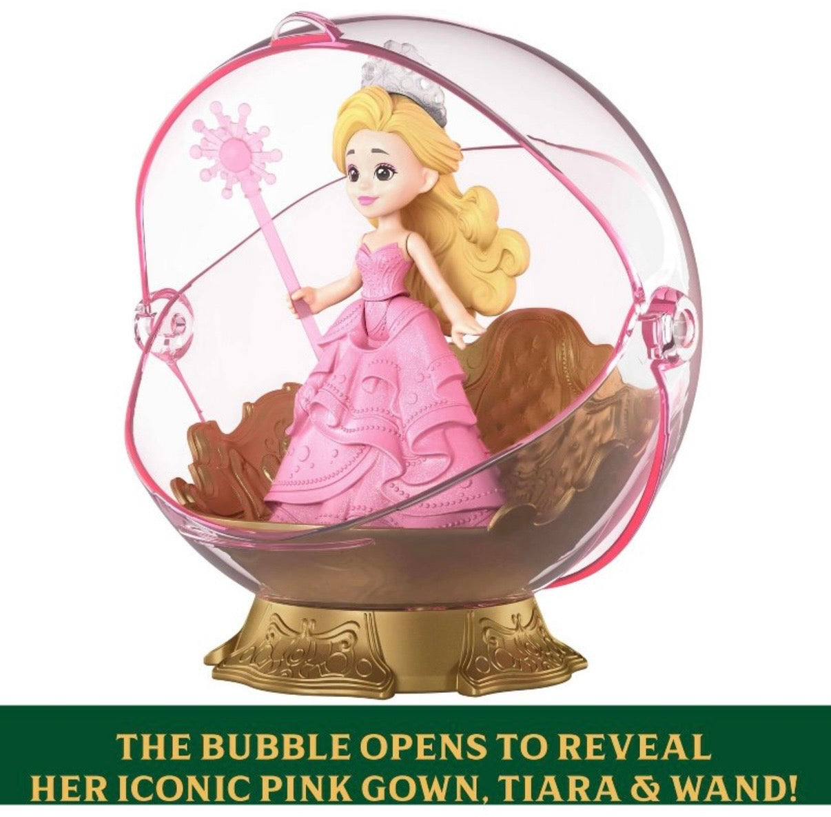 Universal Pictures Wicked | Glinda Floating Bubble Toy with Vehicle & Glinda Figure