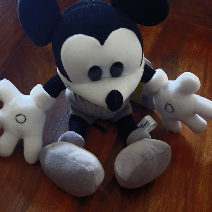 Tokyo Disneyland Walt Disney Monochrome Mickey And Minnie Mouse - Beanie Plush