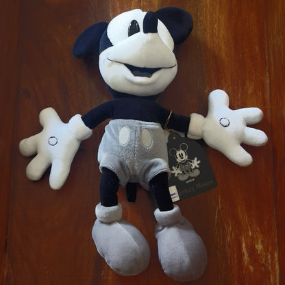 Tokyo Disneyland Walt Disney Monochrome Mickey And Minnie Mouse - Beanie Plush
