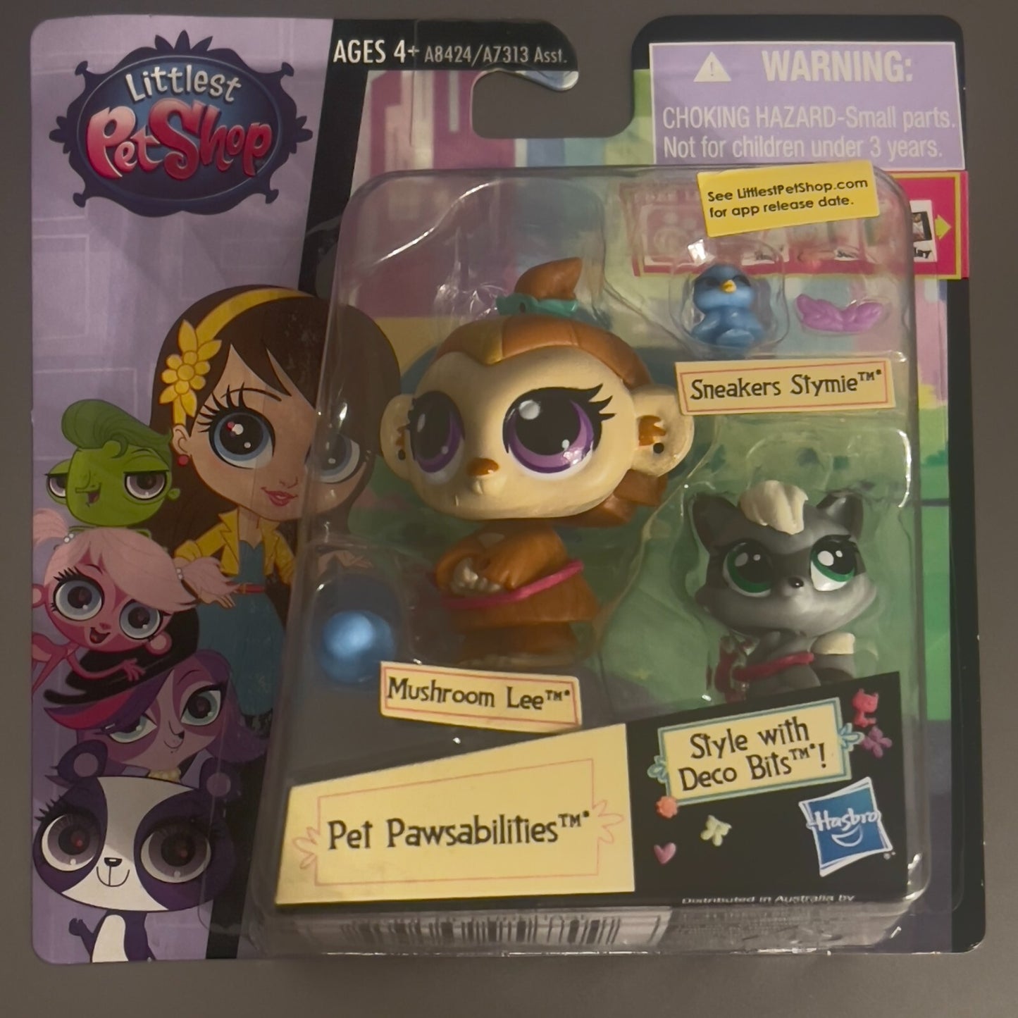 Littlest Pet Shop Mushroom Lee 3660 & Sneakers Stymie 3661