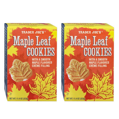 Maple Leaf Cookies - Smooth Maple Crème Filling (2 Boxes) Free Ship