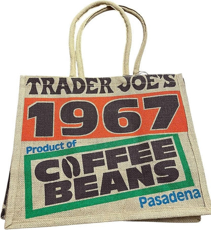 Trader Joe's Jute Bag - 1967 Pasadena Coffee Beans Premium Roast (2 Pack)