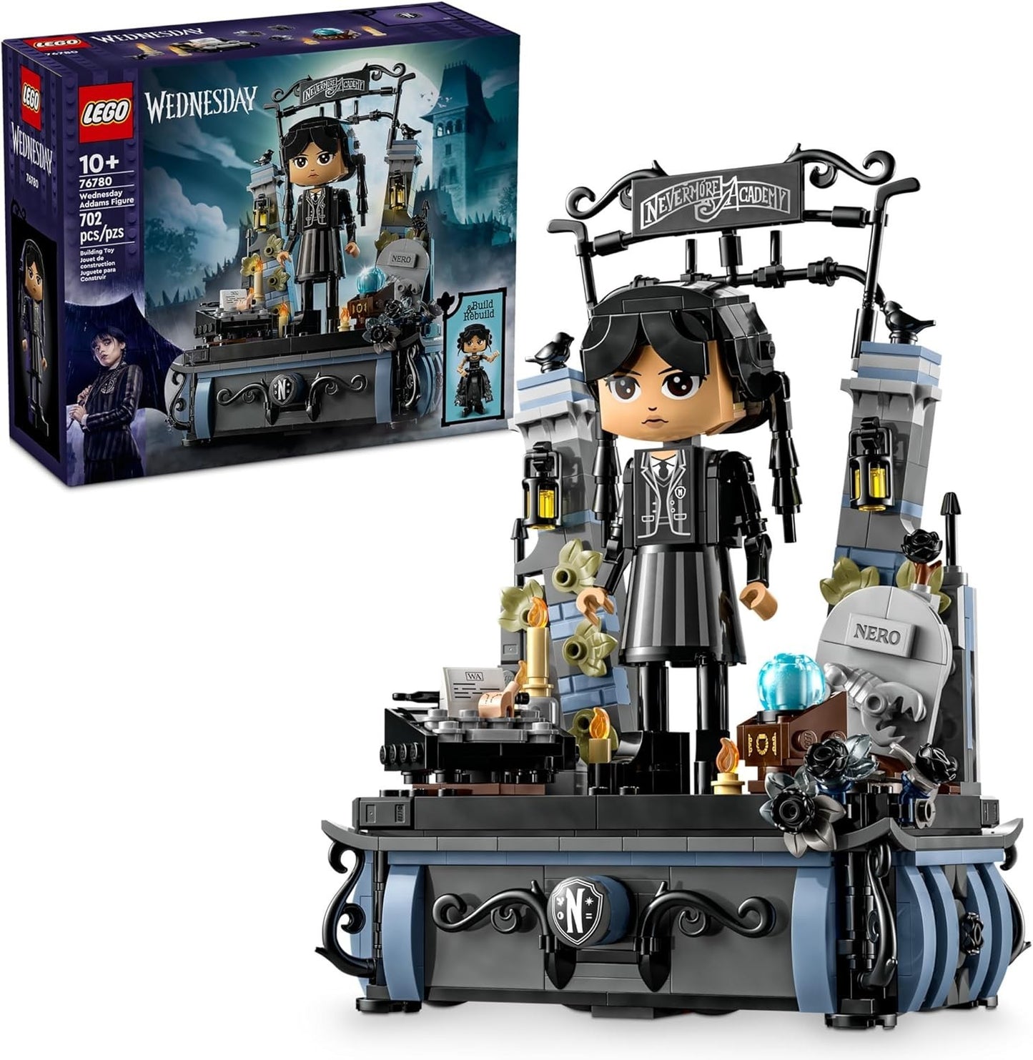 LEGO Wednesday Addams 76780 - Netflix Series Building Set with Nevermore Academy Gate