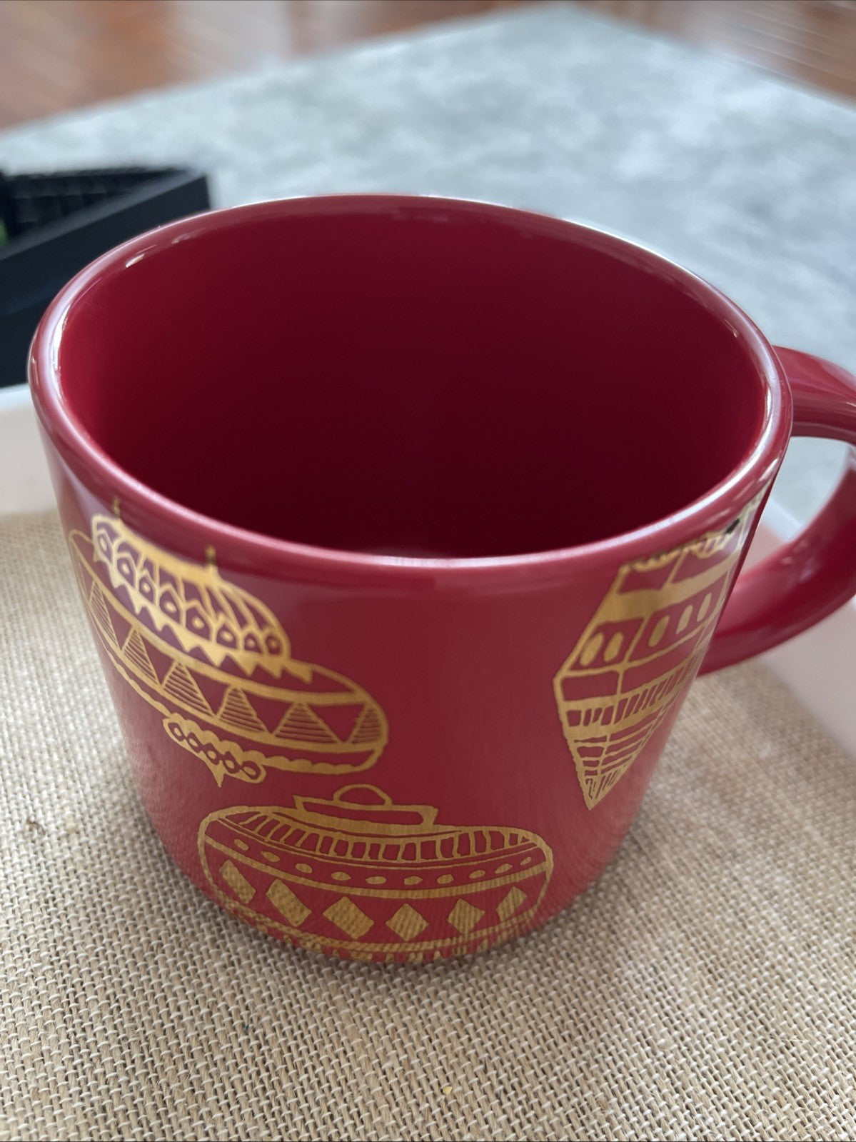 Starbucks Red Christmas Ornament 14 Oz Coffee Mug
