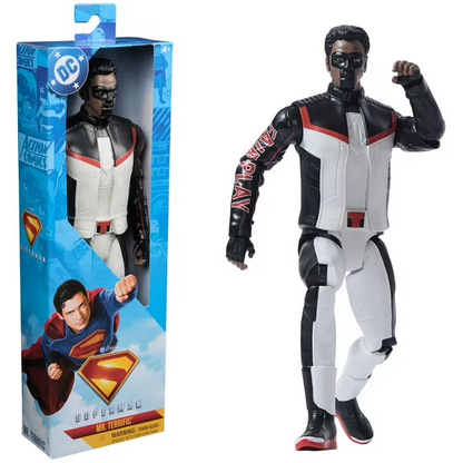 Superman action figure with packaging featuring the Superman logo.