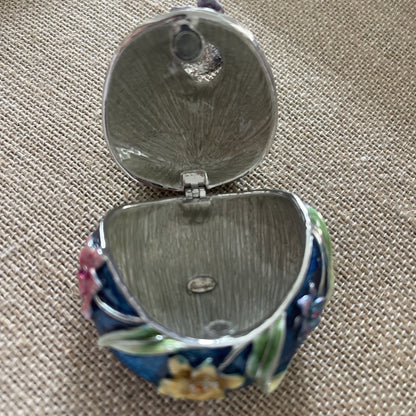Ruccini Trinket Box Swarovski Crystals Jeweled Rhinestones 24K Gold Bird