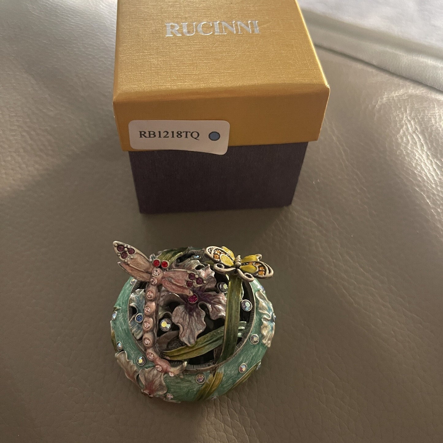 Rucinni Butterfly & Dragonfly Trinket Box - Decorative Jewelry Storage